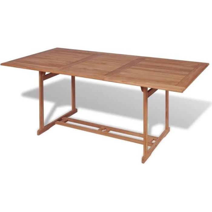 VidaXL Table de jardin 180x90x75 cm Bois de teck solide