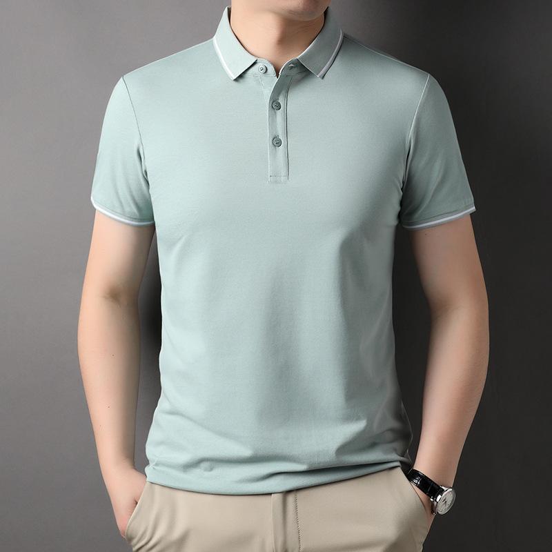 Летняя новая рубашка поло с короткими рукавами и узкими лацканами — фото 9