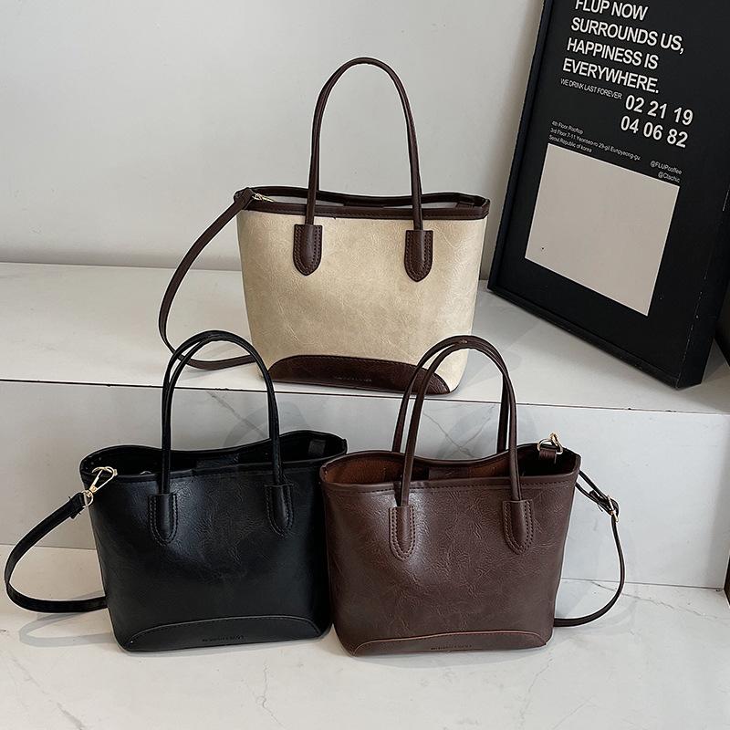 Work Commuting Underarm Bag for Women In Autumn and Winter Retro Fashion Versatile Tote Bag Korean Version Niche Design Underarm Bag