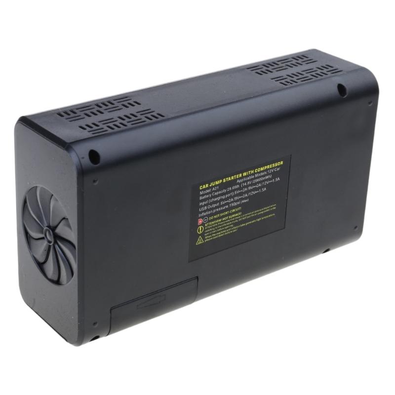 Car Jump Starter Air Compressor Wireless Tire Inflator Pump Digital Tire Inflator Automotive Starting Device with Light
