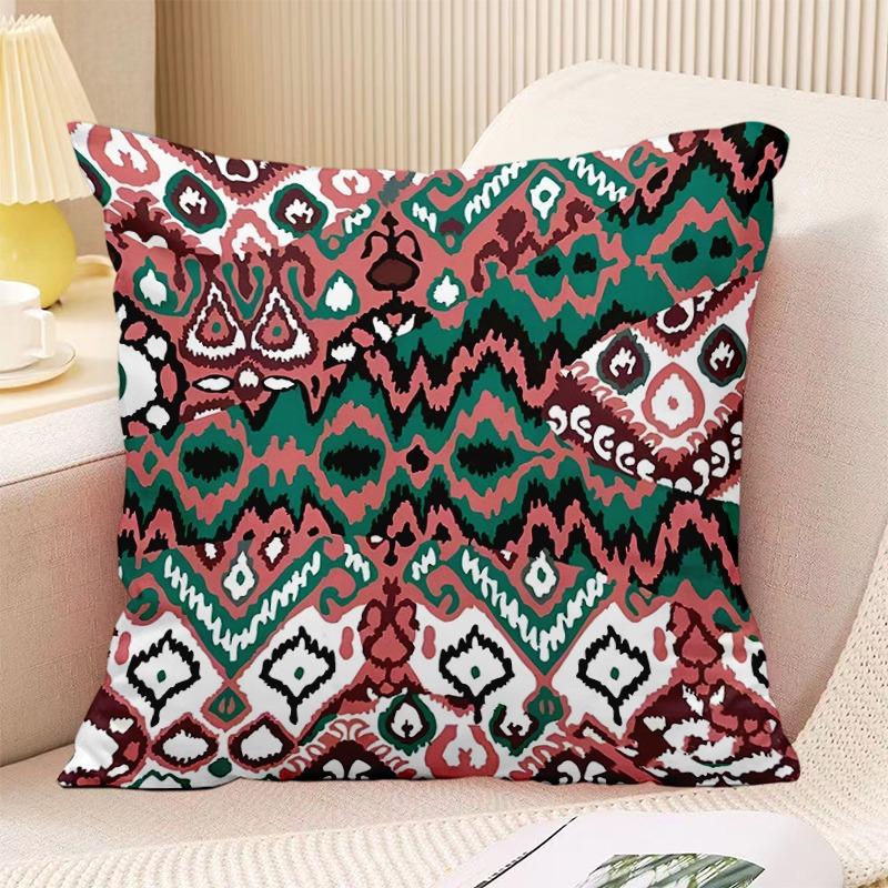 Bohemian Vintage Print Decorative Pillowcase Bedroom Living Room Square Cushion Pillowcase