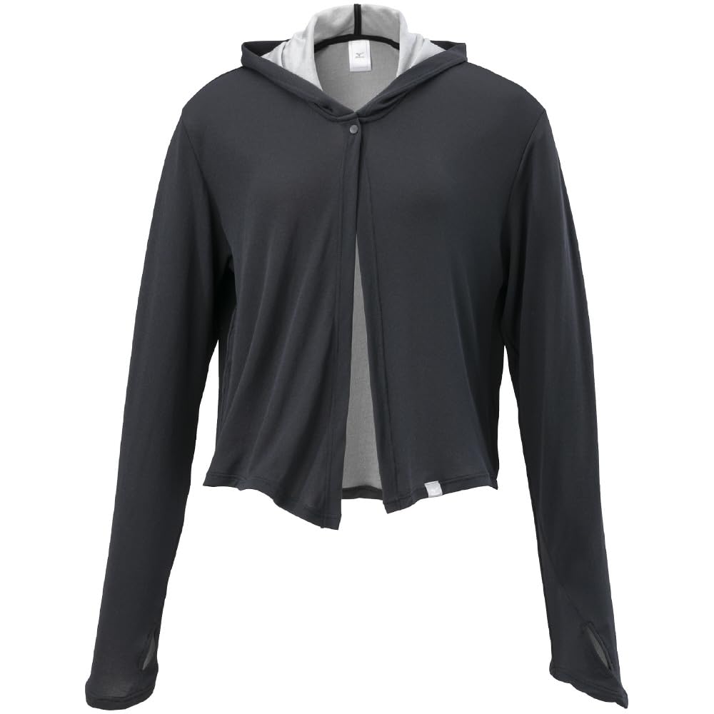 Mizuno Wearable Sunscreen Hooded Ice Touch Cooling UV for One Size Fits Most Bolero, UV, Touch, Protection, Heatwaves, Women's, Black, (C2JYC303)