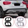 For Benz GLA GLB Class Gla200 220 260 2015- Stainless Steel Rear Bumper Dual Exhaust Pipe Trim Exhause Cover Car Accessories