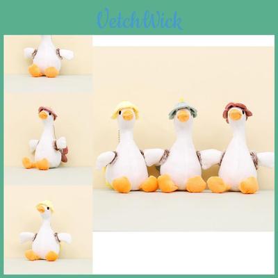 Adorable Peluche de Ganso Blanco Llavero Muñeco de Pato de Dibujos Animados Encanto para Mochila