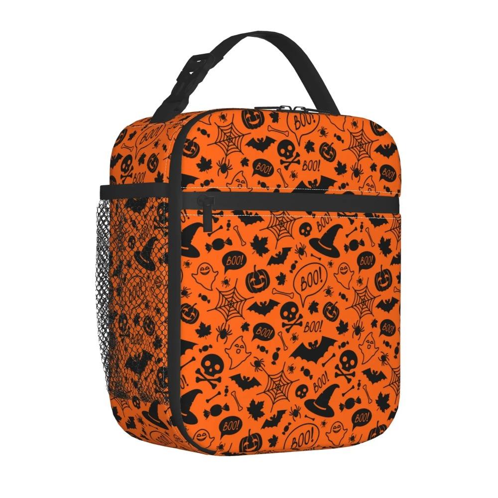 Halloween Fledermäuse Isolierte Lunchtasche Wiederverwendbar Tragbar Wasserdicht Lunchbox Kühltasche Thermisch Oxford Bento Tragetasche für Arbeit Picknick