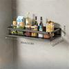 1 Multi-Functional Storage Rack With Rod Seasoning Rack Wall-Mounted Seasoning Storage Rack For Cooking Items
