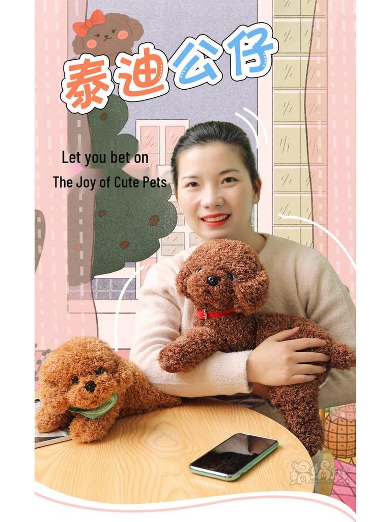 Cute Teddy Dog Plush: Soothing Small Dog Doll for Sleeping & Hugging