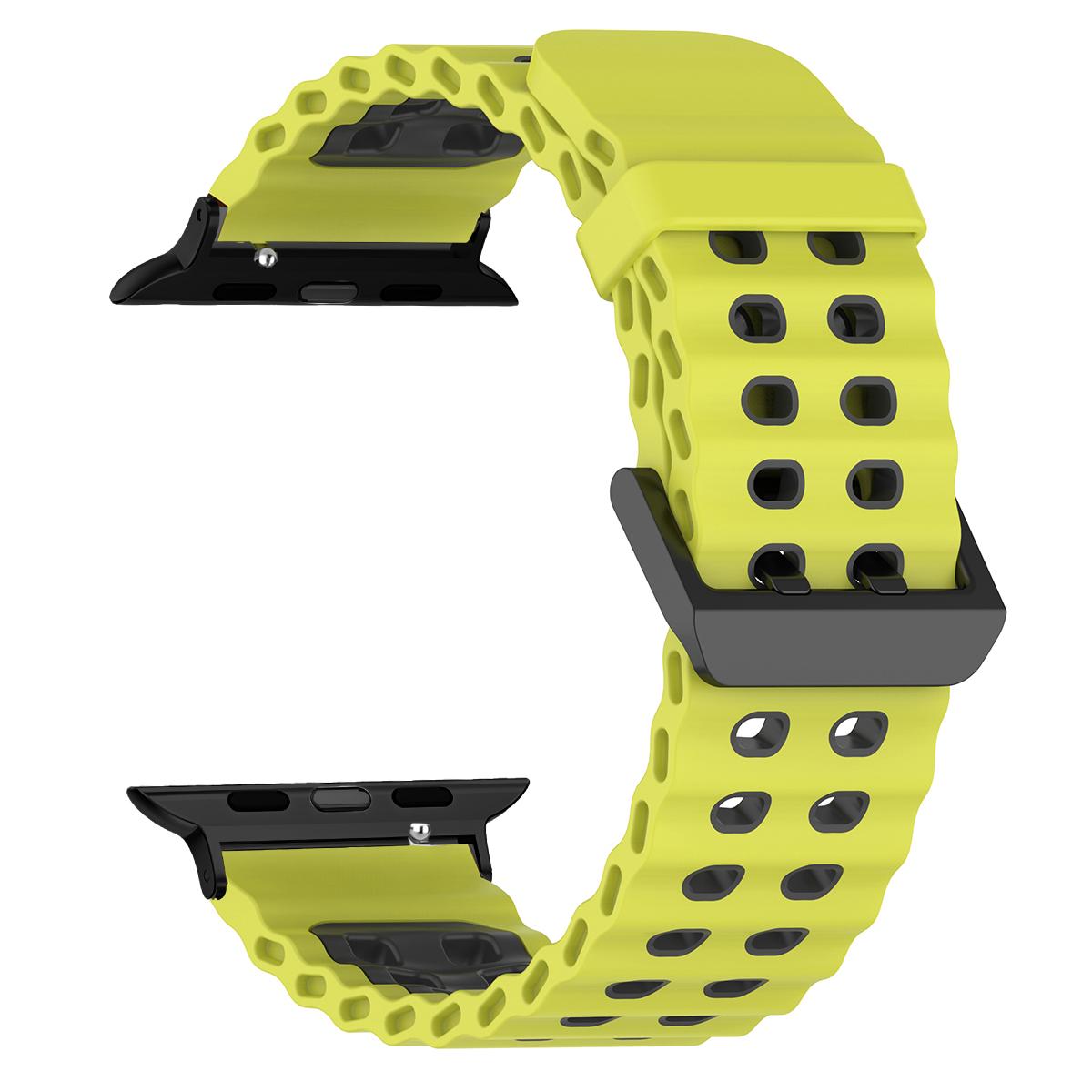 

Силиконовый ремешок для Apple Watch Ultra 3 49 мм, дышащий браслет для iWatch Series 11 10 42 46 мм 9 8 7 6 SE 45 мм 44 мм 42 44 45 46 49mm