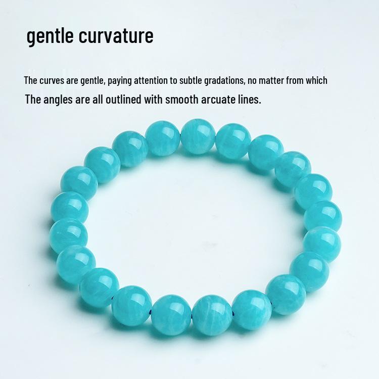 Amazonite & Blue Crystal Beaded Bracelet - Unisex Birthday Gift