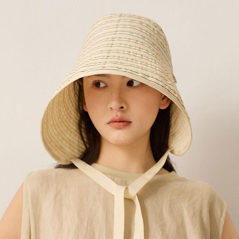 Striped Fisherman Hat Breathable Sun Hat Summer Bucket Hat
