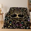 Natur Wikinger Yggdrasil Nordischer Baum des Lebens Flanelldecke Weiche Warme Decke für Schlafzimmer Zimmer Wohnzimmer Reise Camping Picknick