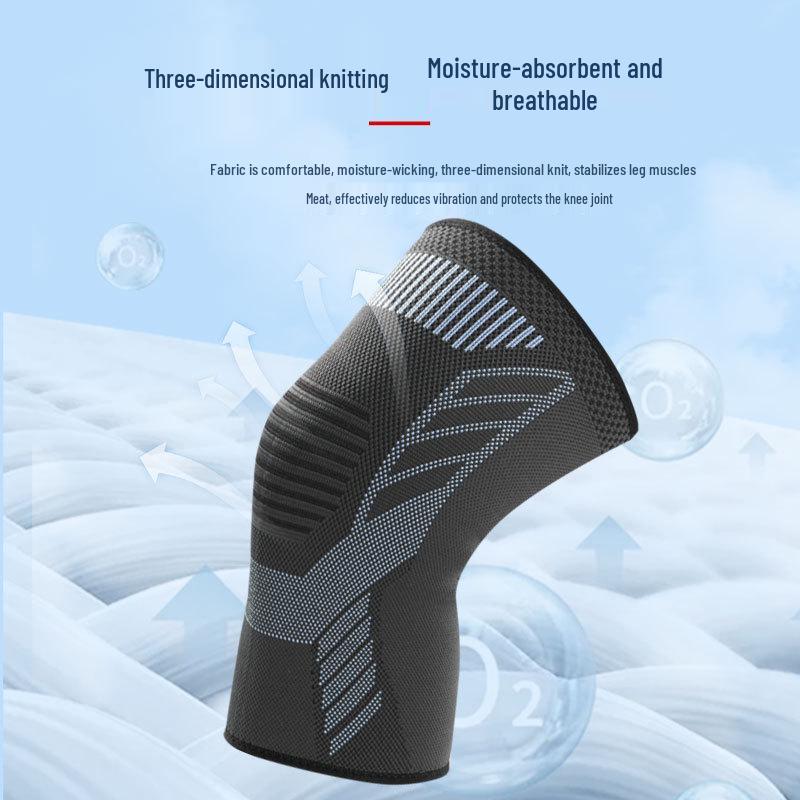 Knit Breathable Sports Knee Pads for Men - Compression Support for Basketball, Cycling, and Meniscus Protection