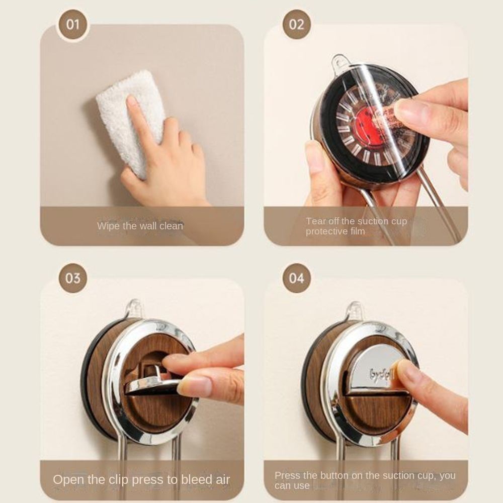 Wall Mounted Suction Cup Roll Paper Holder Punch-Free Dishcloth Hanging Rag Rack for Home