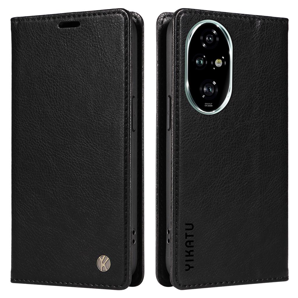 YIKATU YK-006 For Honor 200 Pro 5G Case Litchi Texture Leather Phone Cover with Wallet