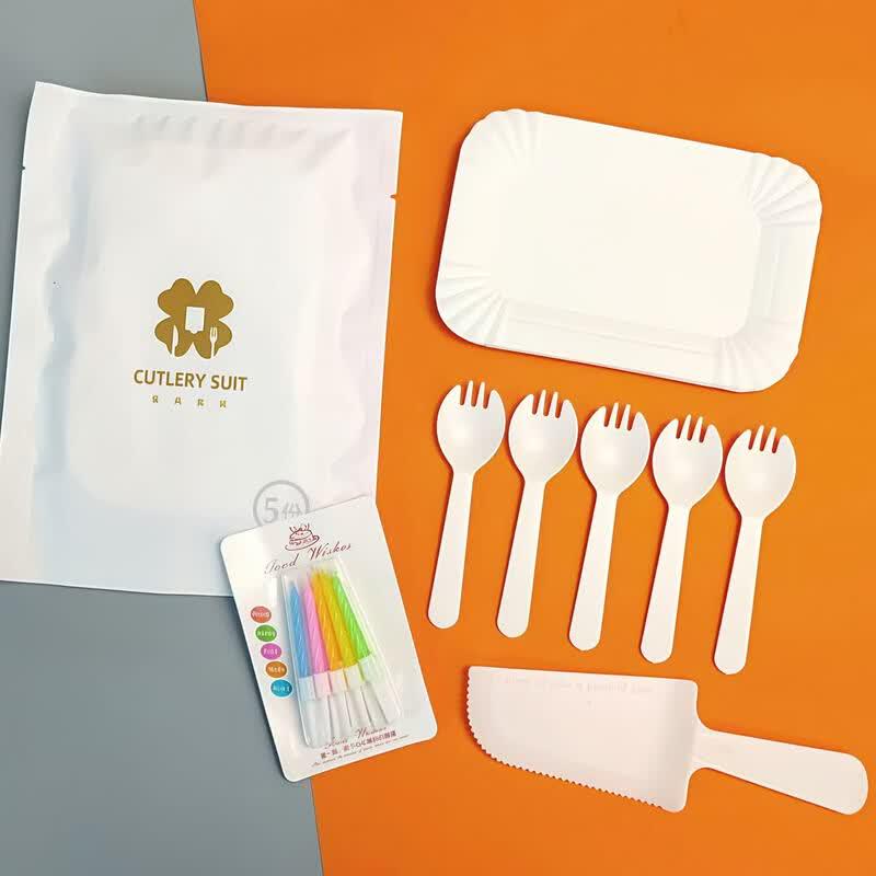 Disposable Birthday Cake Tableware Set