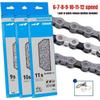 6/7/8/9/11 Speed Bicycle Chain 116/126 Links Bike Chain Links Durable Drivetrain Chain  MTB Riding
