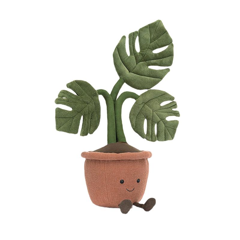 

JELLYCAT Fun Plant Series Monstera Creative Doll Plush Doll 43cm Tall