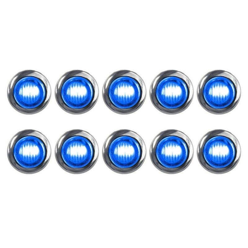 12V-24V Truck Side Marker Light LED Trailer Lights Reflector  Clearance Light Waterproof 3/4inch Round Light