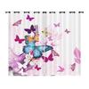 Curtain Butterfly Animal Flower Curtain Digital Printing Blackout Curtain No Punching