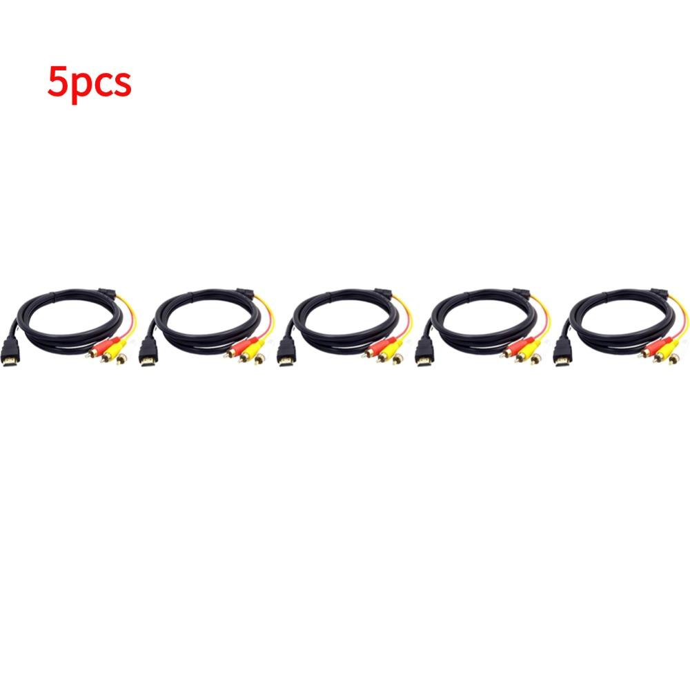 HDMI-compatible To 3RCA Cable 1.5M Audio Video Wire Cable Connector Adapter for Set-Top Box To TV DVD Laptop HDMI To RCA Cable
