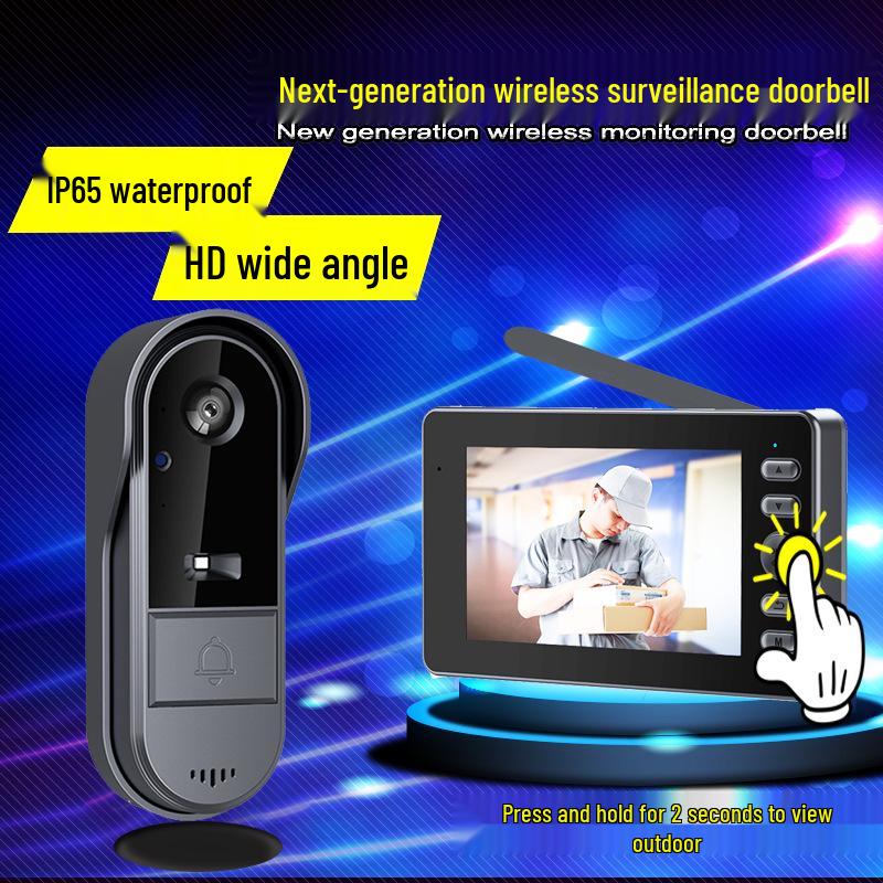 Smart Wireless Video Doorbell with Display, HD Video, Two-Way Talk, and Home Monitoring