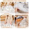 1pc Closet Hanging Organizer Vacuum Bag For Clothes Storage Bag With Hanger Space Saving Clear Seal Bags Wardrobe Compressed Bag