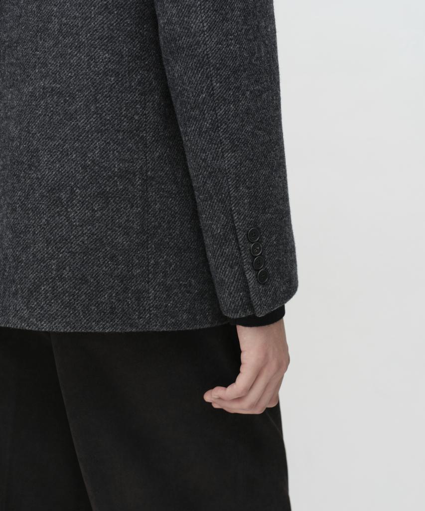 MUSINSA STANDARD [City Workers] Wool Blend Tweed Blazer [Dark Grey]