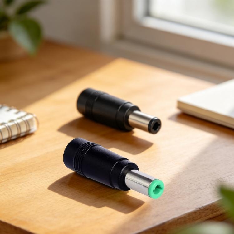 DC5521 Female Connector Converters, 5Pack Direct Current Barrels Adapters with DC6.5X3.0Mm/DC6.3X3.0Mm Male Plugs Output and Direct Connection