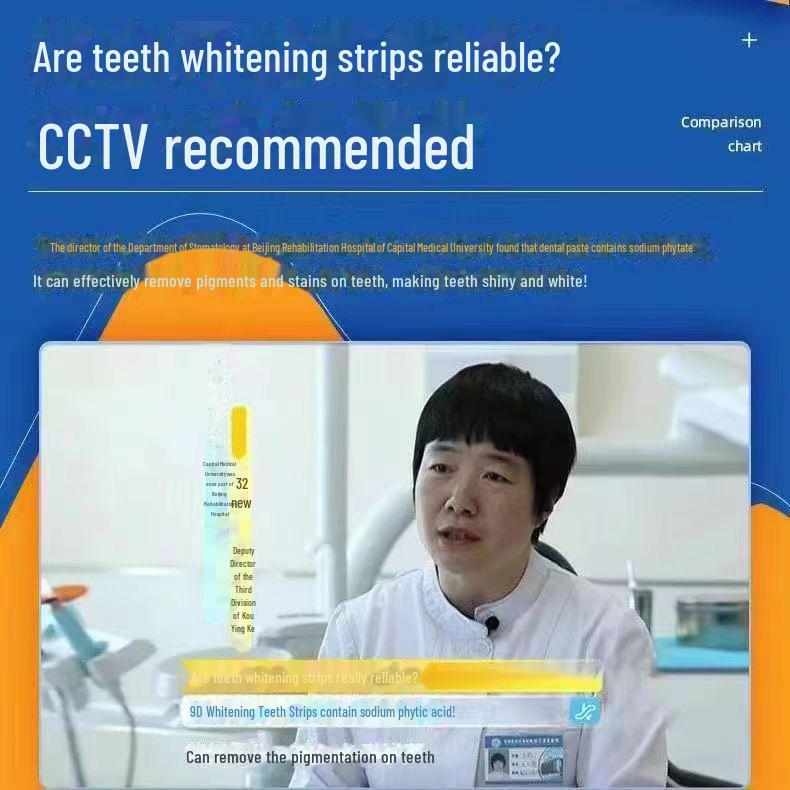 Spot Whitening Teeth Stickers: Effective 3D/5D/9D Treatment for Yellowing Teeth, 7 Packs, 14 Pairs