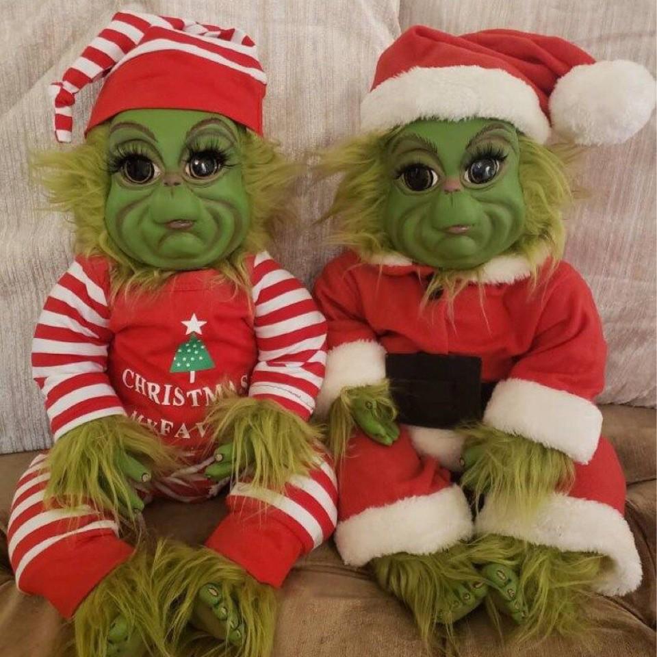New Creative Grinch Plush Elf Doll - Christmas Monster Figure & Gift, Green Fur Monster