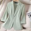 Blazer de primăvară și vară pentru femei, secțiune scurtă cu un nasture, mic și simplu
