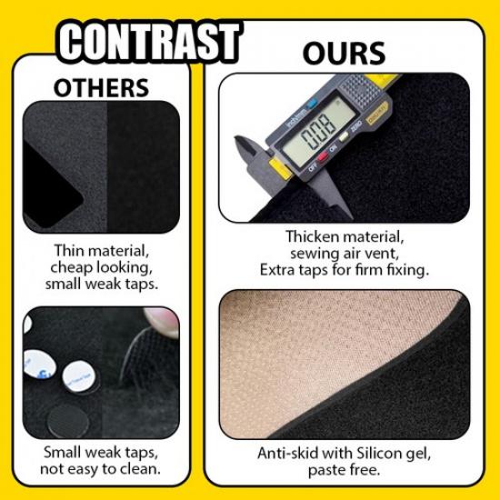 Dashboard Dash Cover Mat  2 For 2018- 2024 Toyota Camry Auto Sun-proof