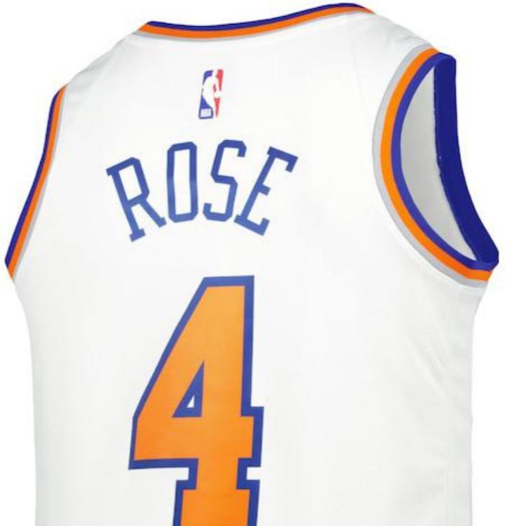 Nike NBA Letter and Number Logo Print Basketball Jersey, Fan Edition, Derrick Rose No. 4 Men Tops White DN2087-101