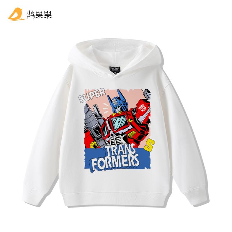 Jungen Super Handsome Transformers Kapuzenpullover mit Print – Kinder-Herbst- und Wintermode, warmer Fleece-Hoodie