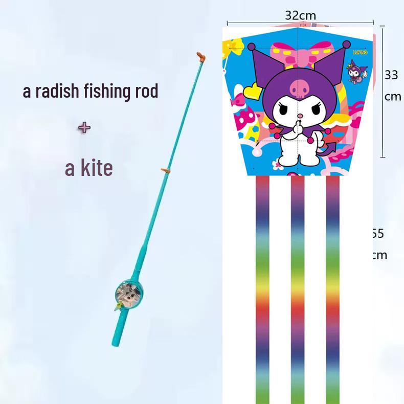 Weifang Traditional Handmade Fishing Rod Kite: Easy-to-Fly Outdoor Parent-Child Fun Kite for Adults & Children