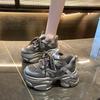 Fashion Autumn Winter Chunky Sneakers Women Lace Up Platform Sports Shoes Thick Bottom Warm Snow Shoes Female Heels Bling Sneakers