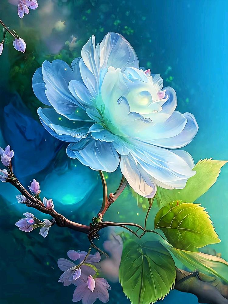 

Новая 5d Diy Алмазная картина Мечта Голубой цветок Полная круглая квадратная Алмазная мозаика Вышивка крестом Набор для вышивки Домашнее украшение Full Round 20x30CM