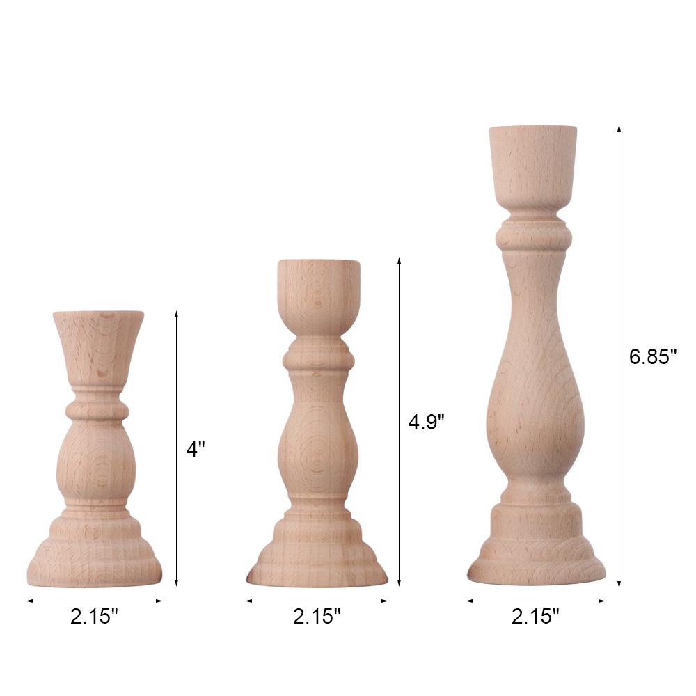 Pillar Wooden Candle Holders Taper Unfinished Candle Holders DIY Candle Holders  Special Occasions