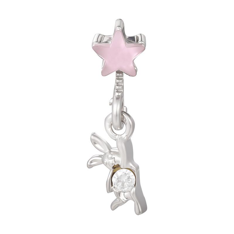 New Fashion Pink Heart Butterfly Starfish Bow 3D Crystal Charm Beads Accessories DIY Making Ring Necklace Bracelet Shiny Jewelry