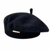 Solid Color Beret Hat Warm Woolen Beanie Cap Retro Knit Cap  Women Girl