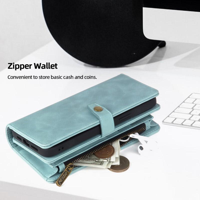 Slim Flip Leather Case IPhone 15 With Card Slots Stand Magnetic Shockproof Cover 14 16