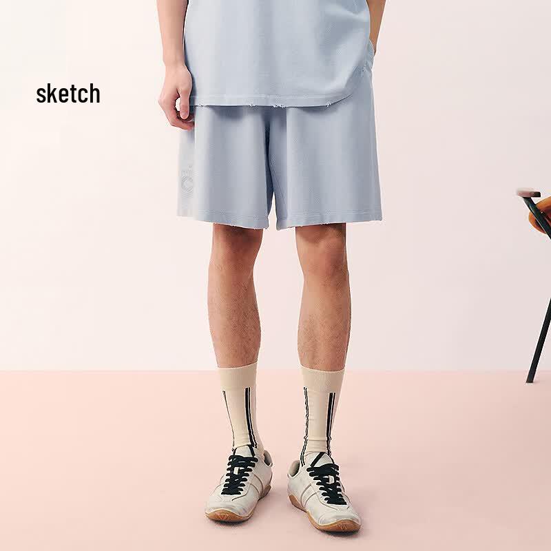 

Men s Casual Wide-Leg Cotton Shorts L