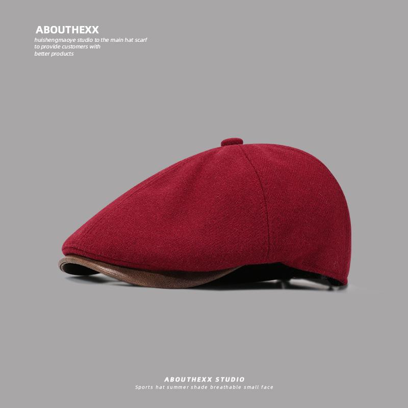 New Korean Retro Hat for Women's Forward Hat Casual Versatile Beret Big Head Circumference Showing Face Small Painter Hat