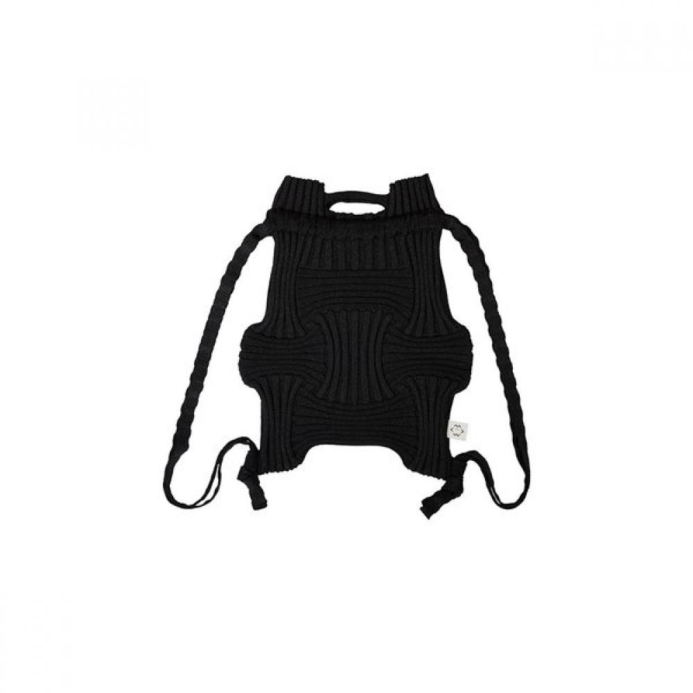 Pleatsmama Glitter Black New Bow Backpack