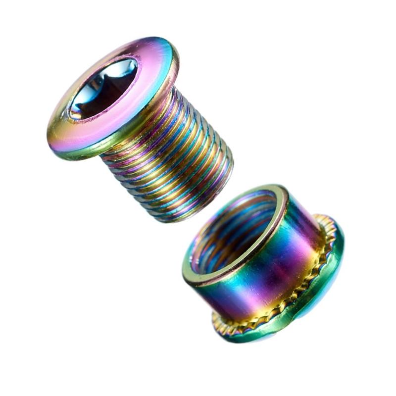 AntiRusts Chainring Screws Versatiles Steel Chainring Nut Bicycles Lock Screws for Durability and Enhancing Performances