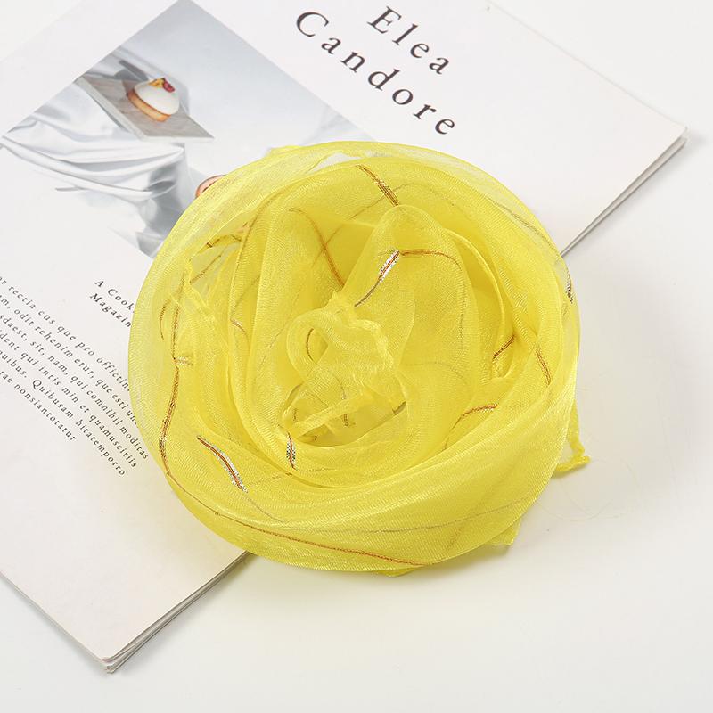 Nový organzový hedvábný šátek na krk Dámský performance šátek Vlasové šátky Foulard Gumička do vlasů Pásek
