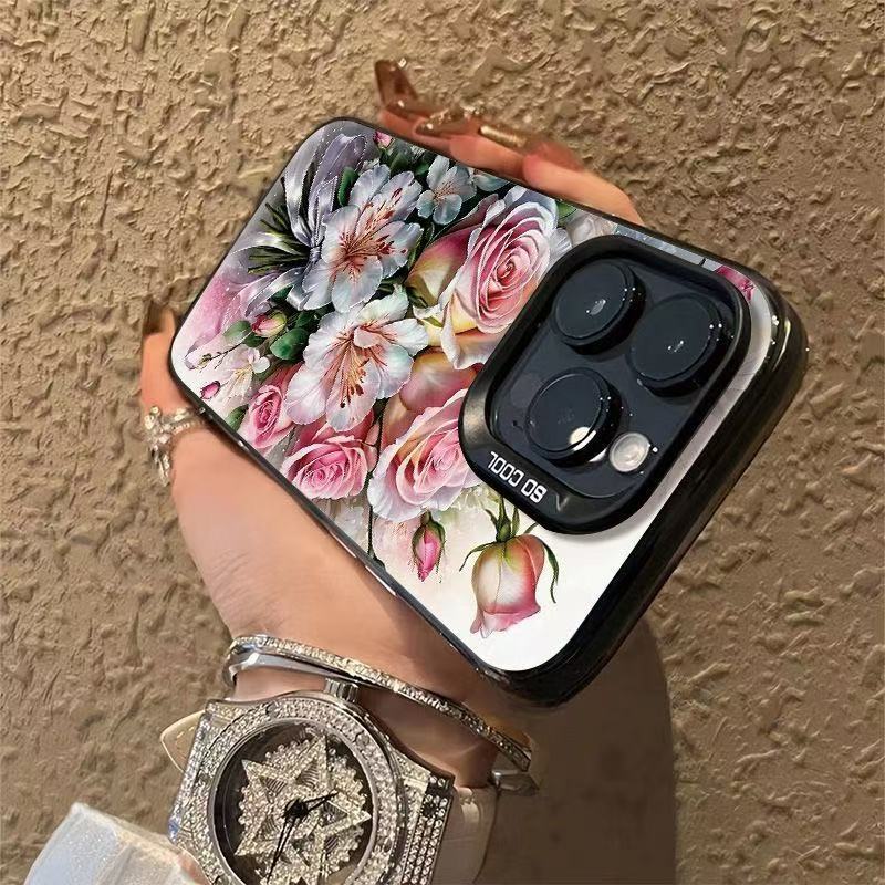 New fashion flower for iphone17 mobile phone case Apple 15promax/14 anti-drop 13pro16 Japan and Korea