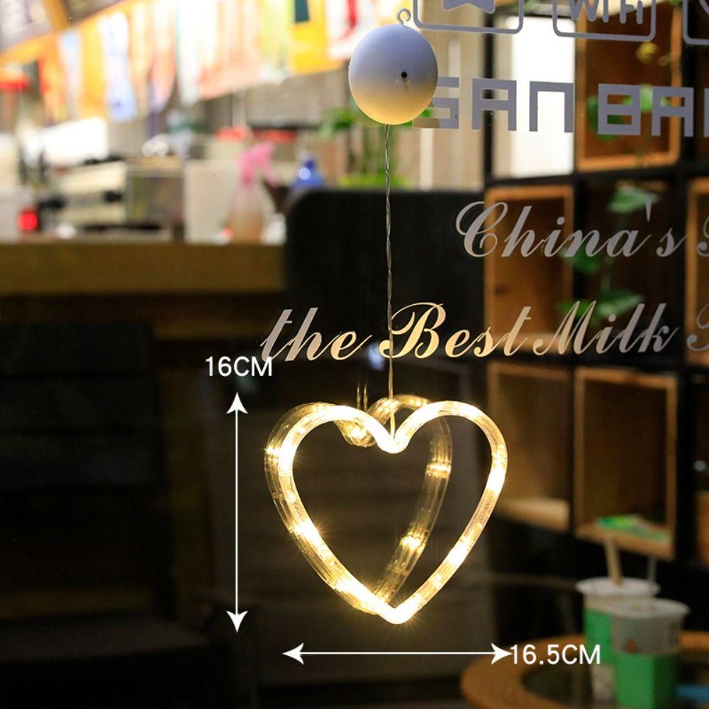 Star Moon Window Lamp LED Suction Cup Light Christmas Decoration Garland Fairy String Lights