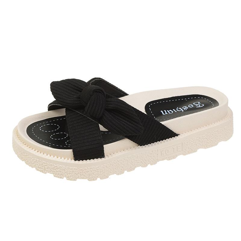 French Flat-bottomed Slippers Women's Outer Wear Students Summer 2025 New Fashion Go Out Thick-bottomed Seaside Beach One-word Drag