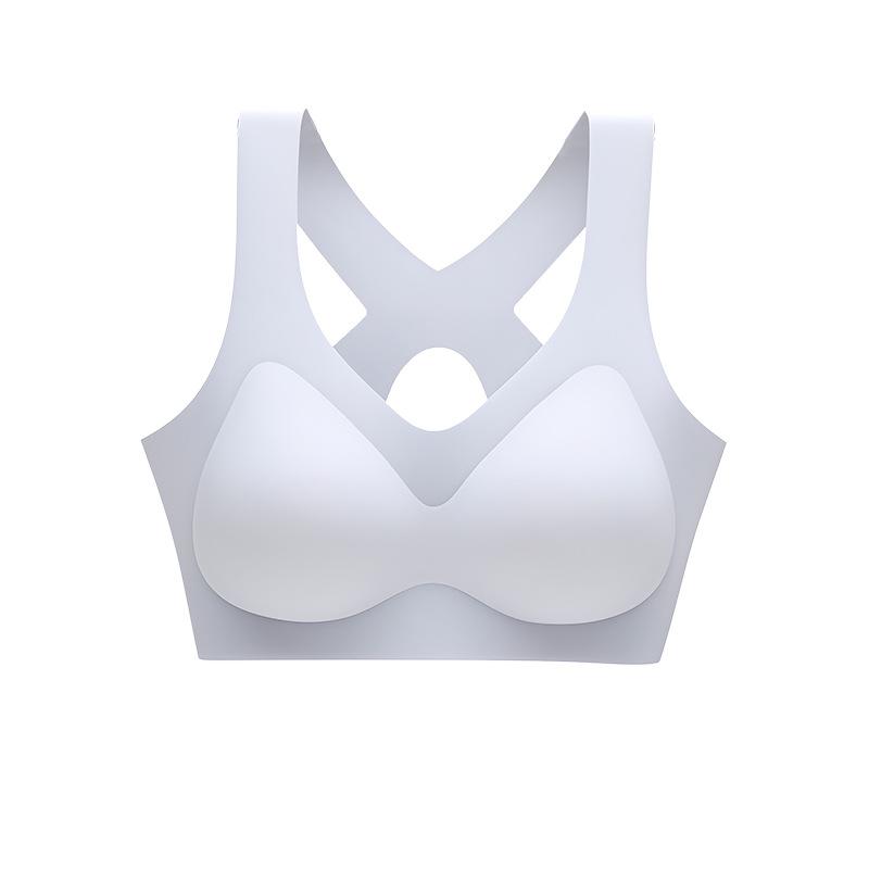 Cross Beautiful Back Underwear Women's No Steel Ring Gathers and Closes the Secondary Breasts Adjusted Anti-sagging Sports Bra Cover Large Chest